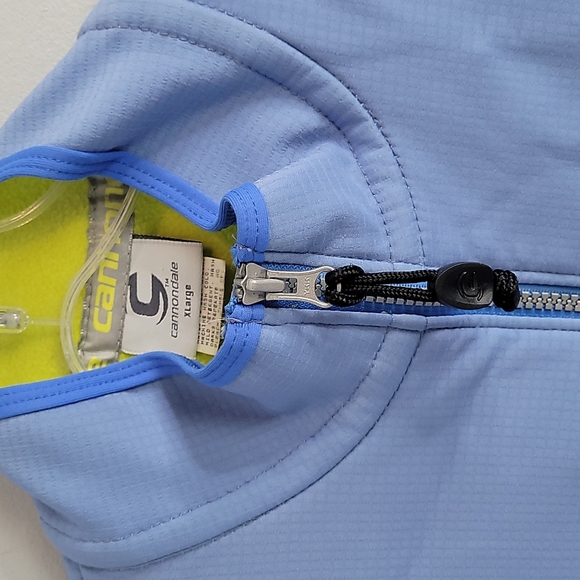 Cannondale Blue & Yellow Polartec Vertex Cycling jacket Zip Pockets Size XL - Picture 4 of 13